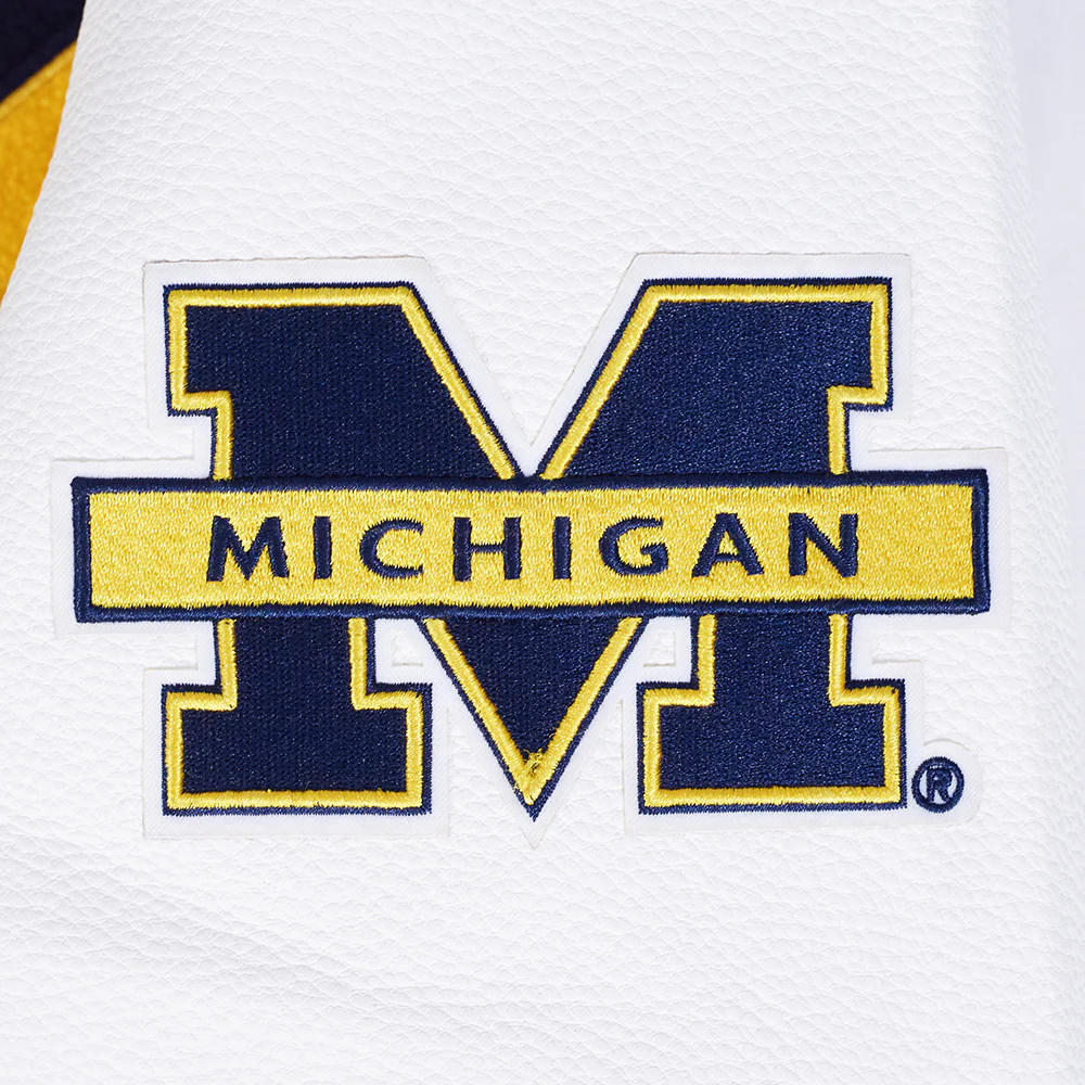 Michigan Wolverines Classic Wool & Leather Varsity Jacket - Image 7