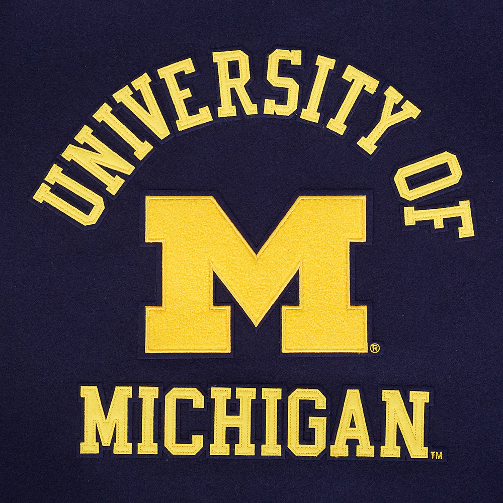 Michigan Wolverines Classic Wool & Leather Varsity Jacket - Image 6