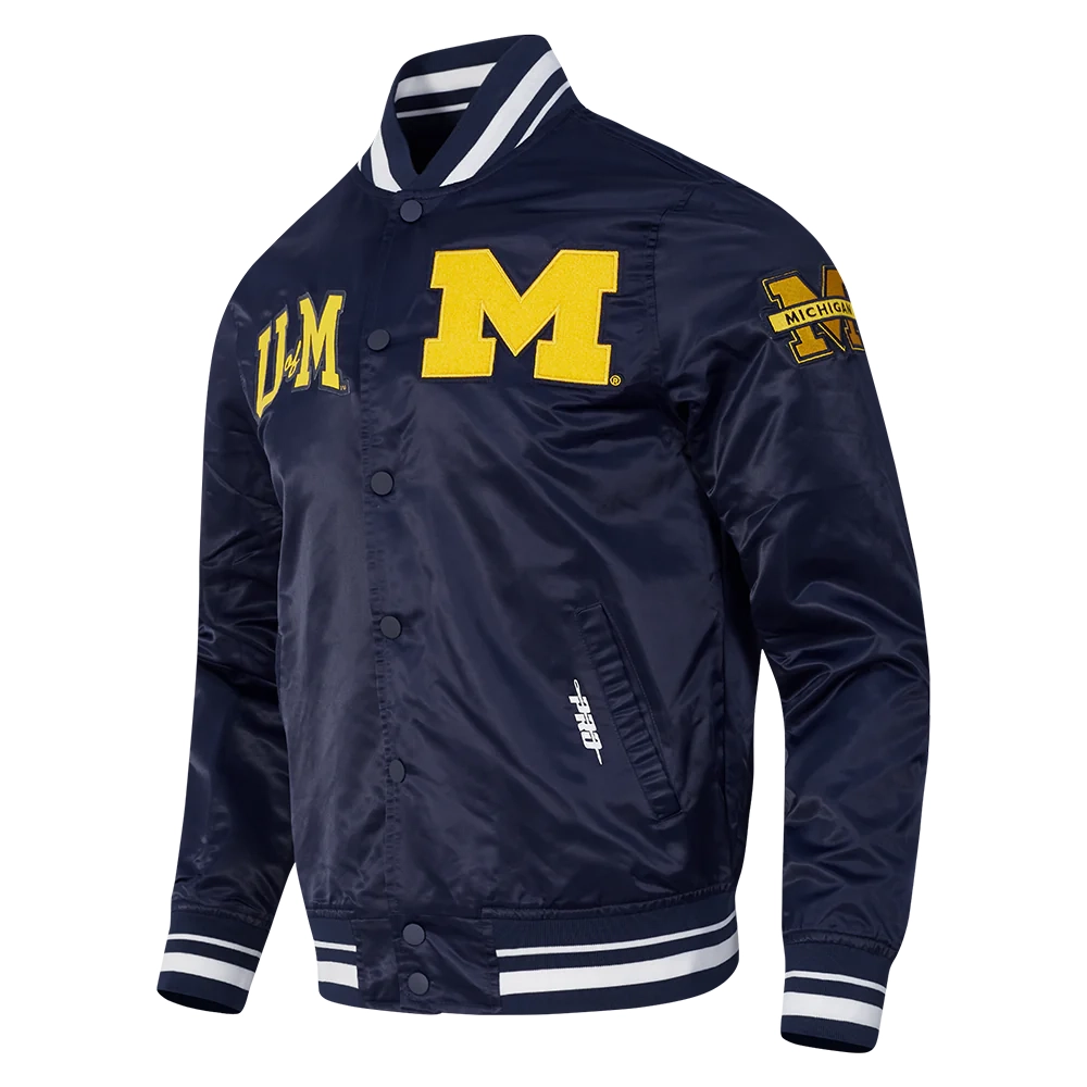 Alternative view of Michigan Wolverines Classic Satin Varsity Jacket