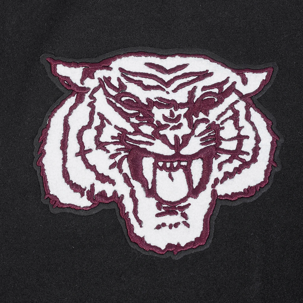 Morehouse Maroon Tigers Classic Wool & Leather Varsity Jacket - Image 8
