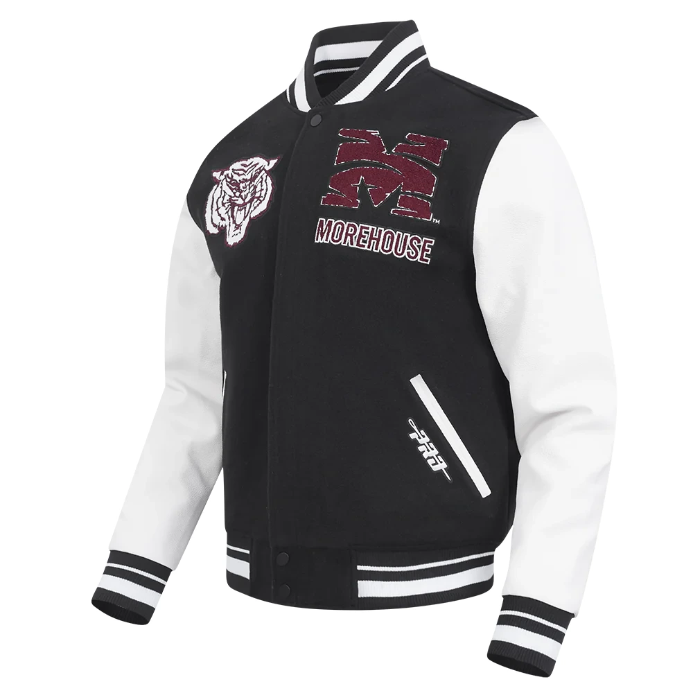 Alternative view of Morehouse Maroon Tigers Classic Wool & Leather Varsity Jacket