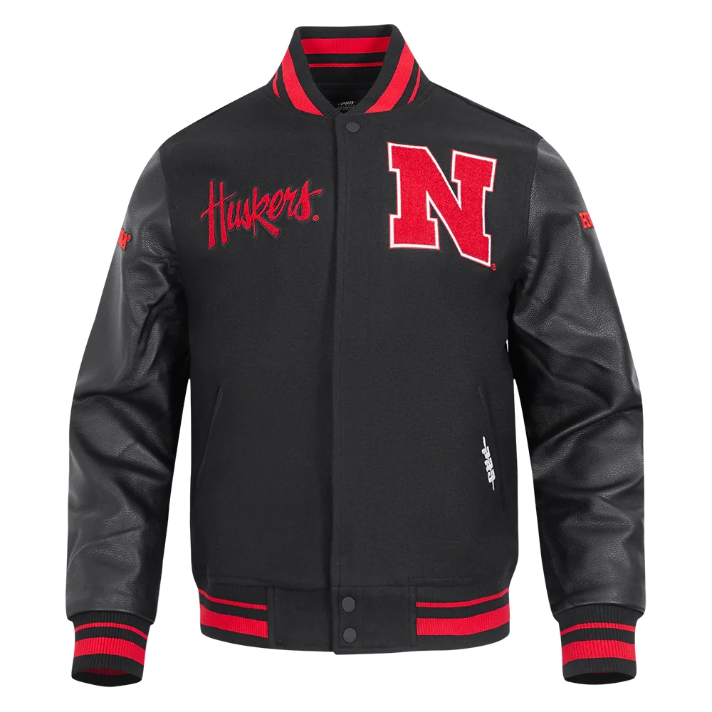 Nebraska Cornhuskers Classic Wool & Leather Varsity Jacket