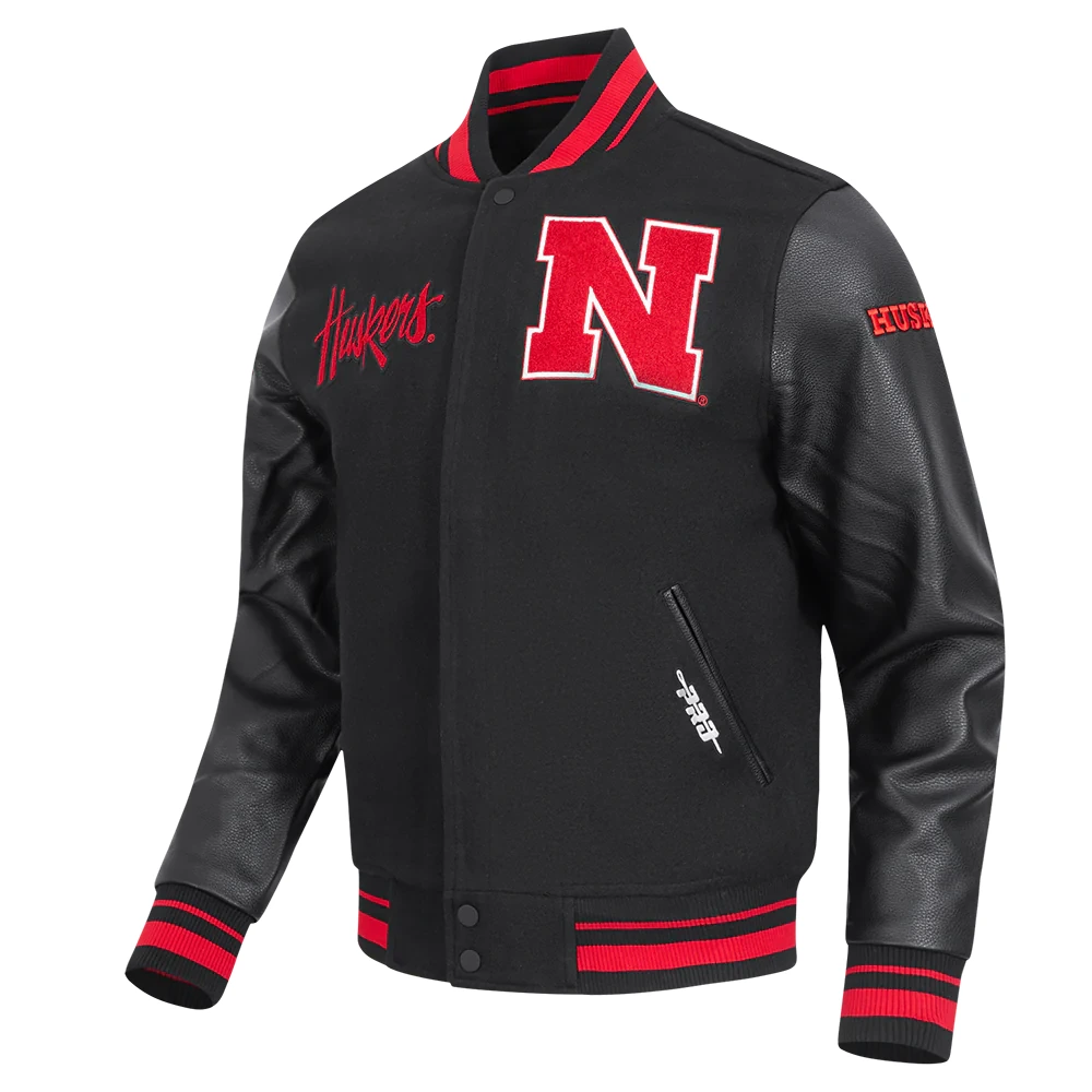 Alternative view of Nebraska Cornhuskers Classic Wool & Leather Varsity Jacket