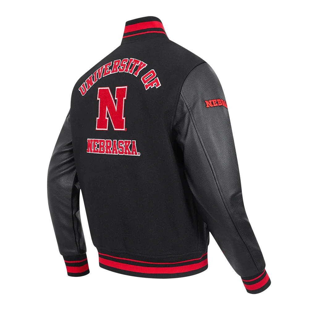 Nebraska Cornhuskers Classic Wool & Leather Varsity Jacket - Image 3
