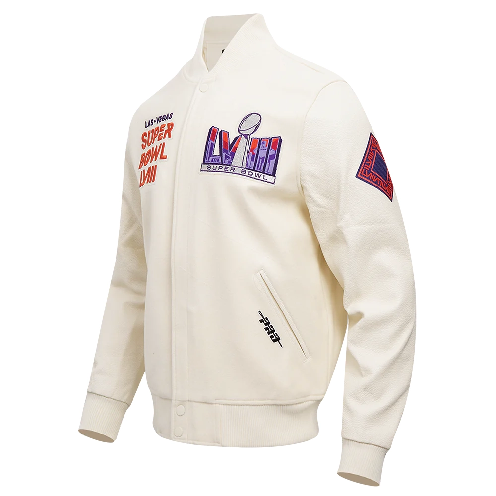Alternative view of NFL Superbowl LVIII Rib Knitted Wool & Leather Varsity Jacket