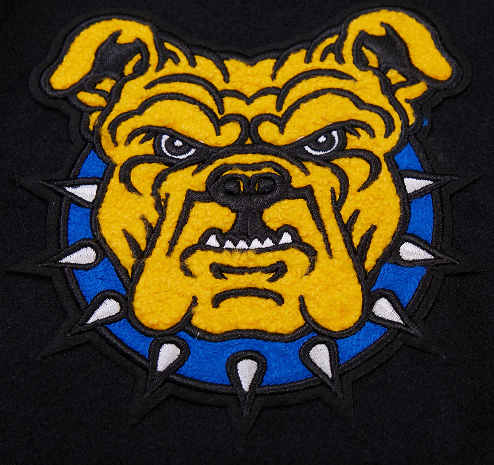 North Carolina A&T Aggies Classic Black Wool & Leather Varsity Jacket - Image 5