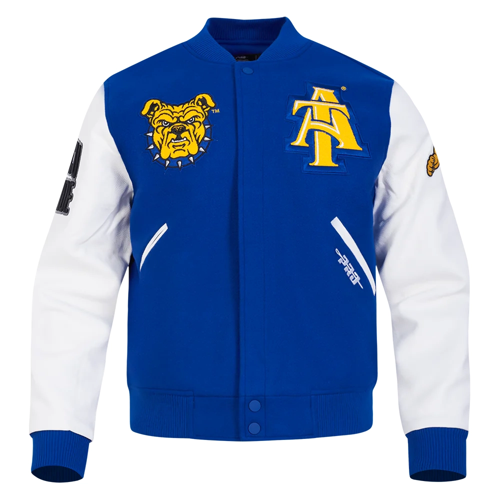 North Carolina A&T Aggies Classic Wool & Leather Varsity Jacket