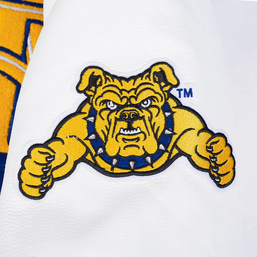 North Carolina A&T Aggies Classic Wool & Leather Varsity Jacket - Image 9