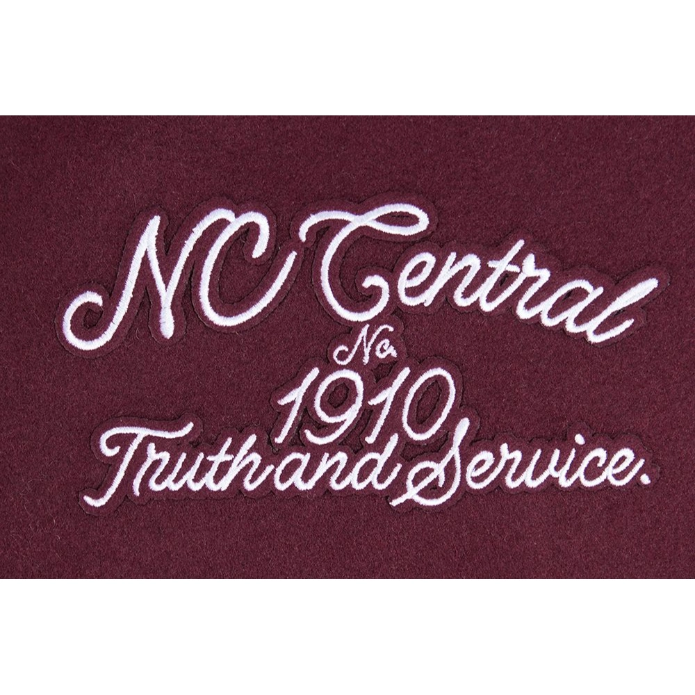 North Carolina Central Eagles Classic Wool/Leather Varsity Jacket - Image 5