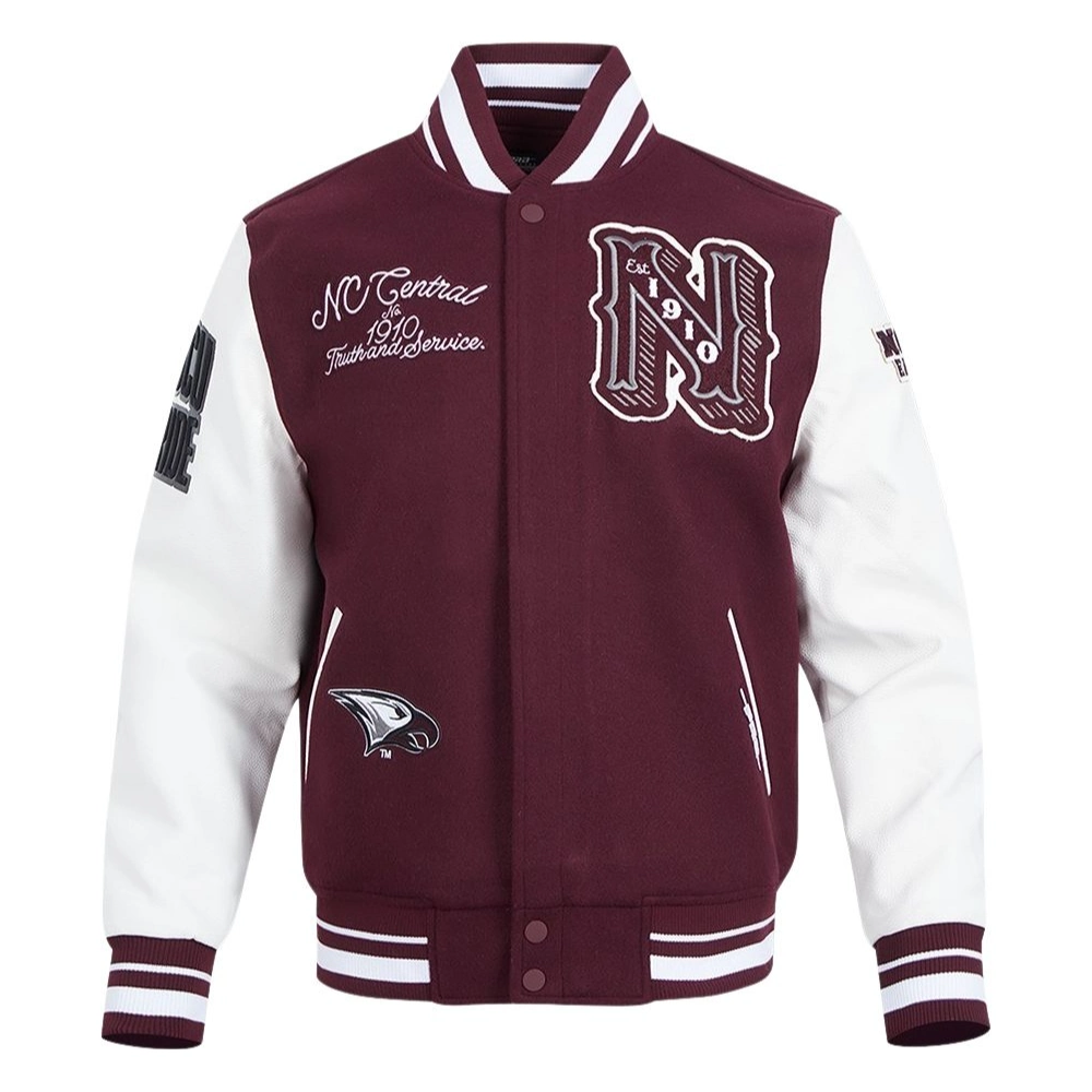 North Carolina Central Eagles Classic Wool/Leather Varsity Jacket
