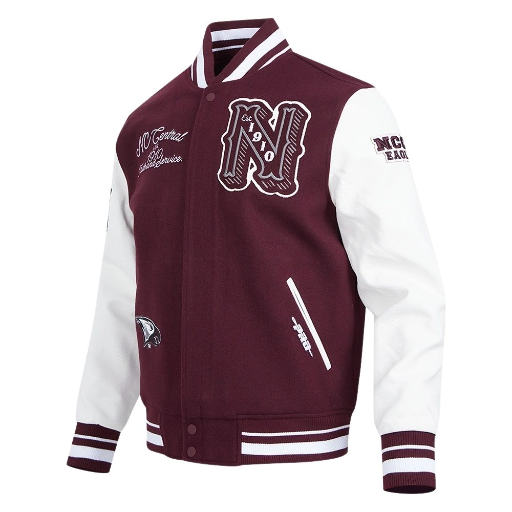 Alternative view of North Carolina Central Eagles Classic Wool/Leather Varsity Jacket
