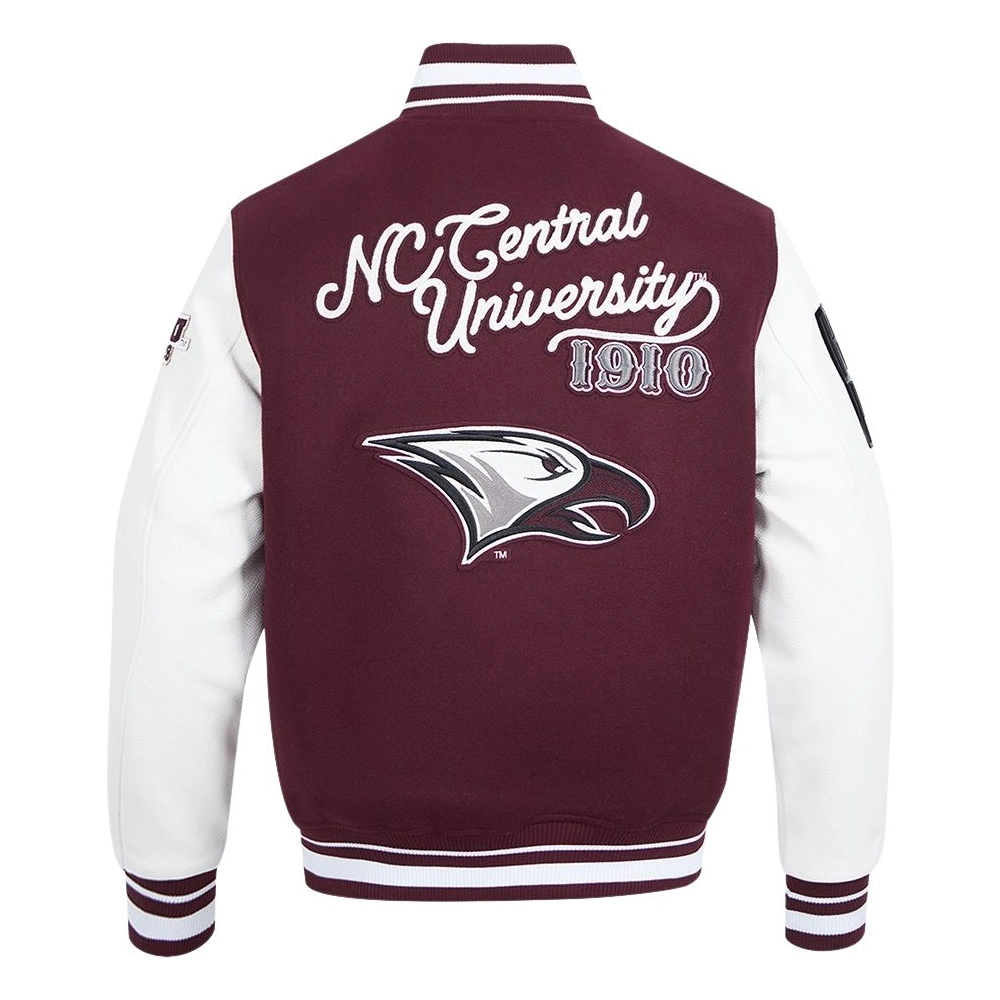 North Carolina Central Eagles Classic Wool/Leather Varsity Jacket - Image 4