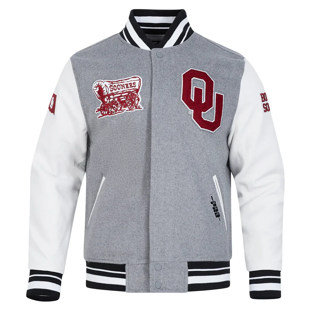 Oklahoma Sooners Classic Wool & Leather Varsity Jacket