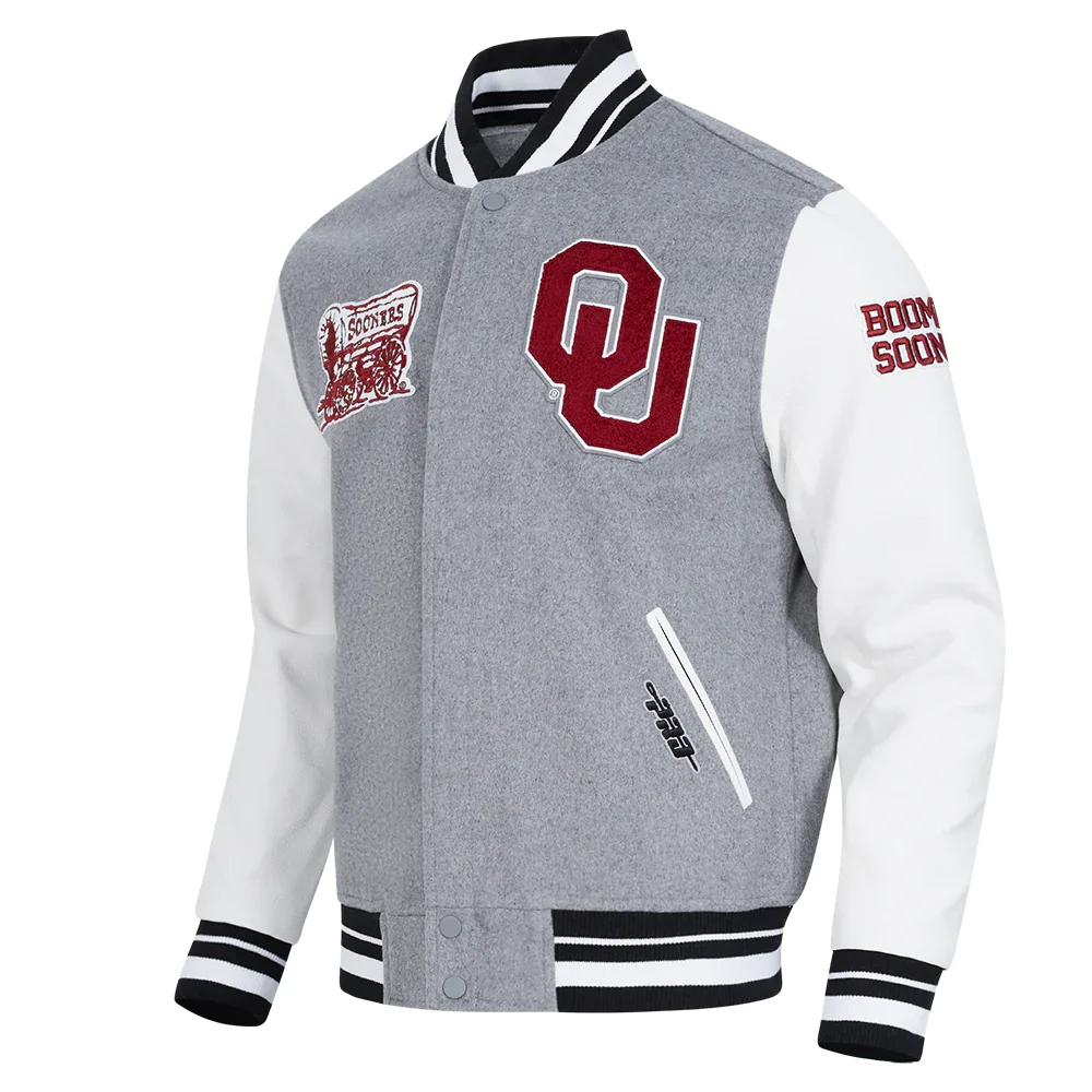 Alternative view of Oklahoma Sooners Classic Wool & Leather Varsity Jacket