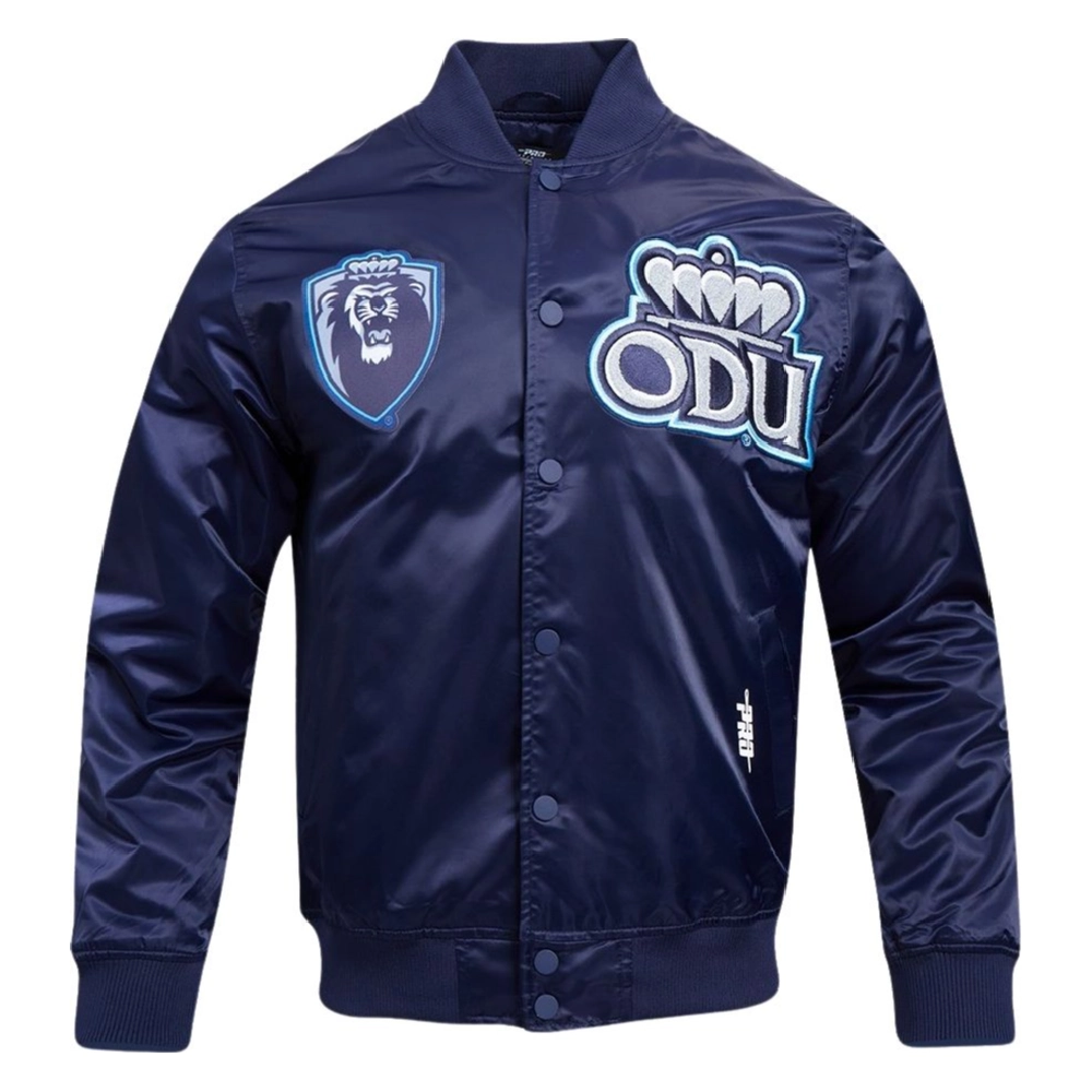 Old Dominion Monarchs Classic Navy Satin Varsity Jacket