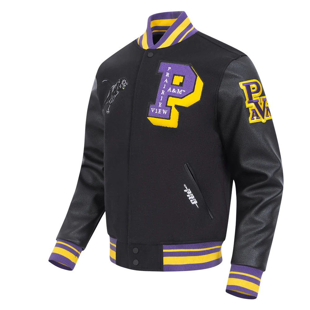 Alternative view of Prairie View A&M Panthers Classic Wool & Leather Varsity Jacket
