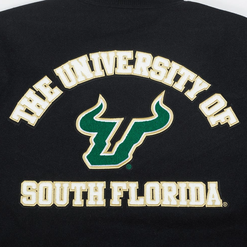 South Florida Bulls Classic Wool & Leather Varsity Jacket - Image 8