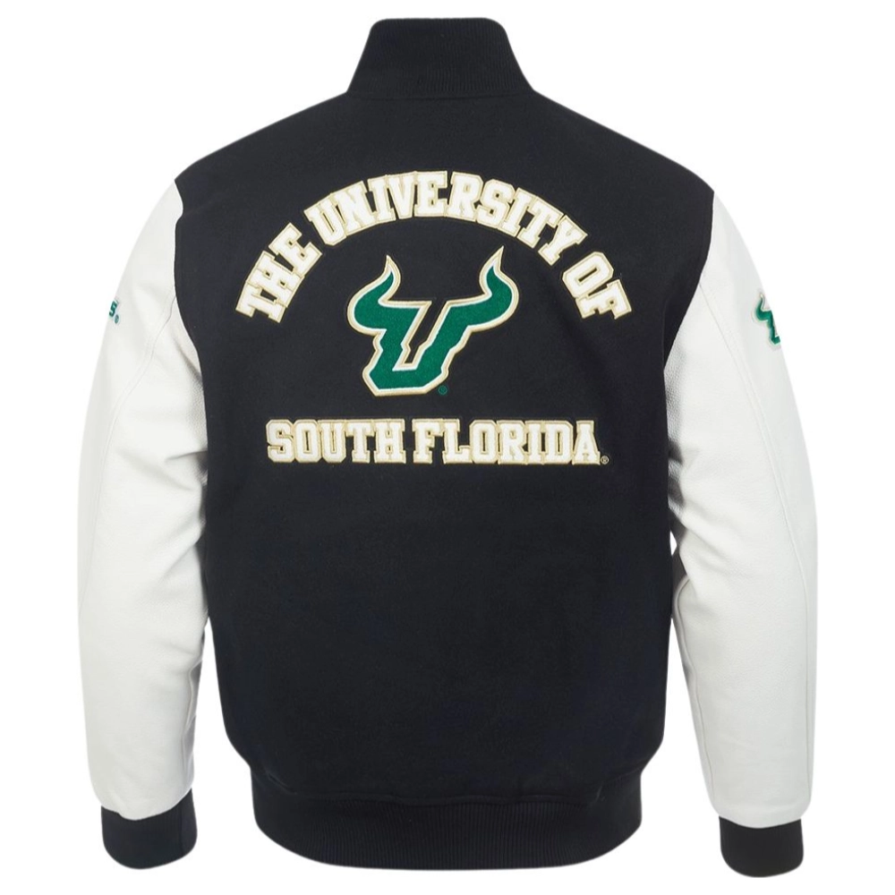 South Florida Bulls Classic Wool & Leather Varsity Jacket - Image 4