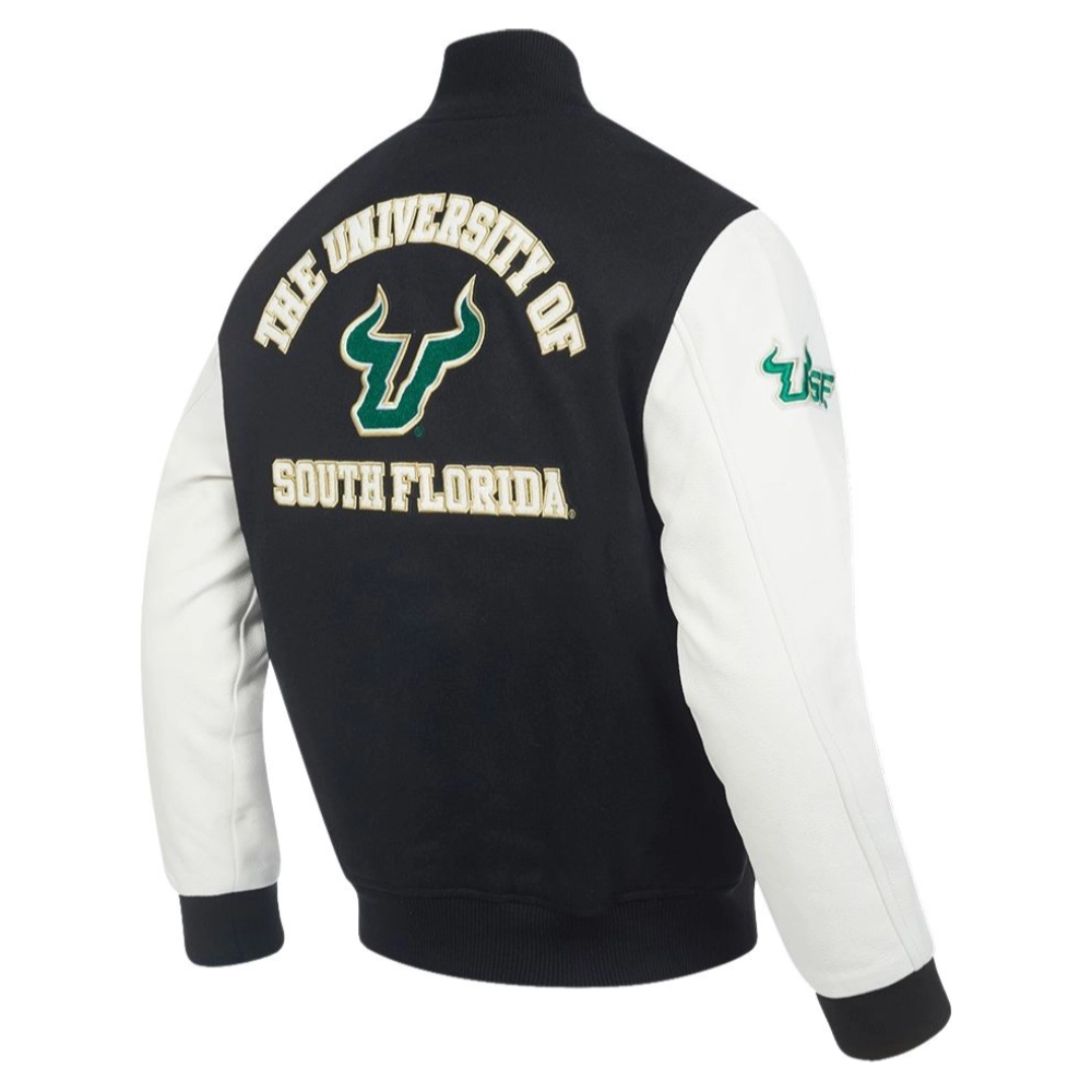 South Florida Bulls Classic Wool & Leather Varsity Jacket - Image 3