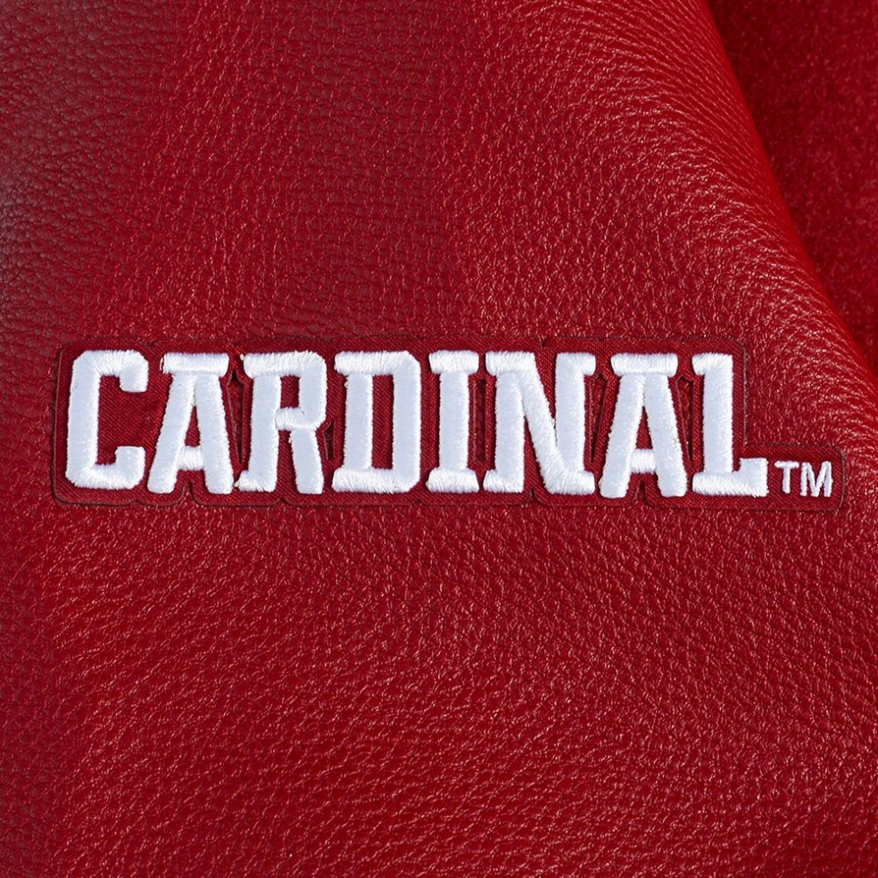 Stanford Cardinal Classic Red Wool & Leather Varsity Jacket - Image 6
