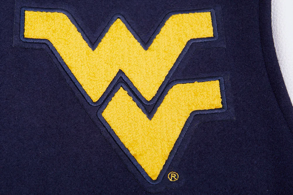 West Virginia Mountaineers Classic Wool & Leather Varsity Jacket - Image 6