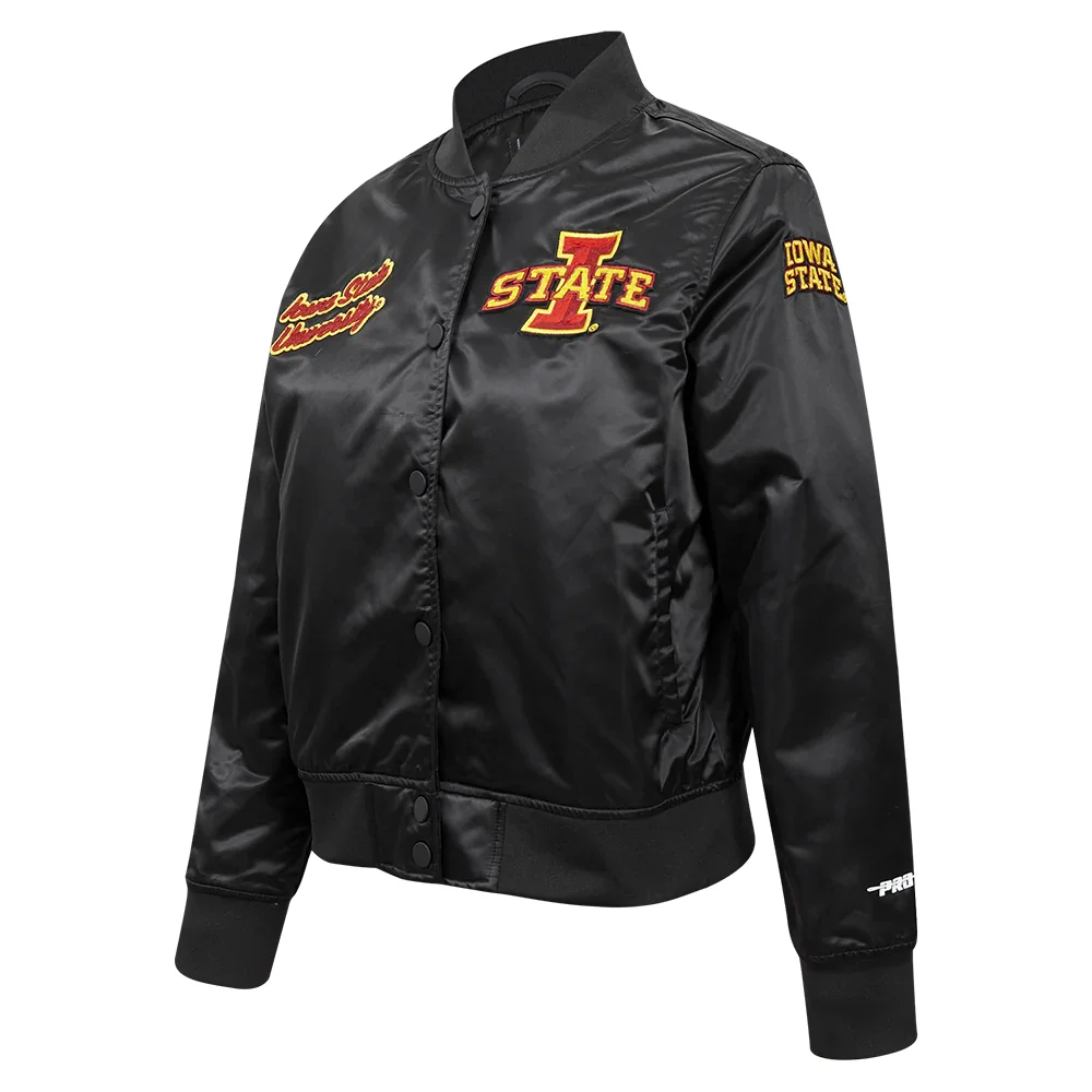 Alternative view of Women's Iowa State Cyclones Classic Satin Varsity Jacket