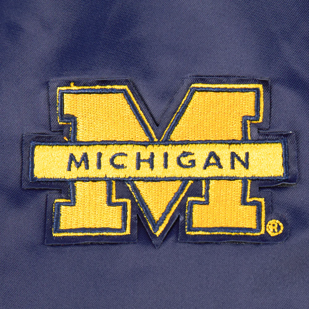 Women's Michigan Wolverines Classic Satin Varsity Jacket - Image 7