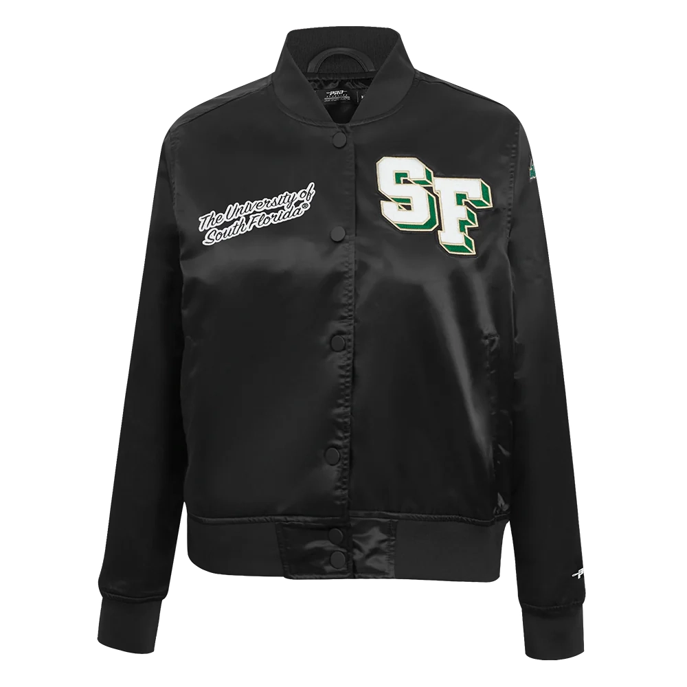 Women's South Florida Bulls Classic Satin Varsity Jacket