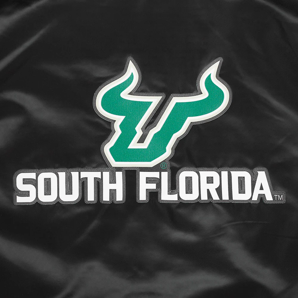 Women's South Florida Bulls Classic Satin Varsity Jacket - Image 5