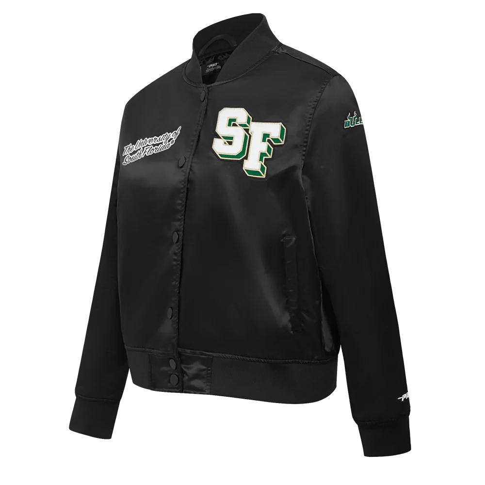 Alternative view of Women's South Florida Bulls Classic Satin Varsity Jacket