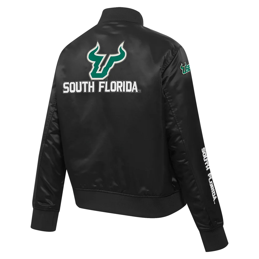 Women's South Florida Bulls Classic Satin Varsity Jacket - Image 3