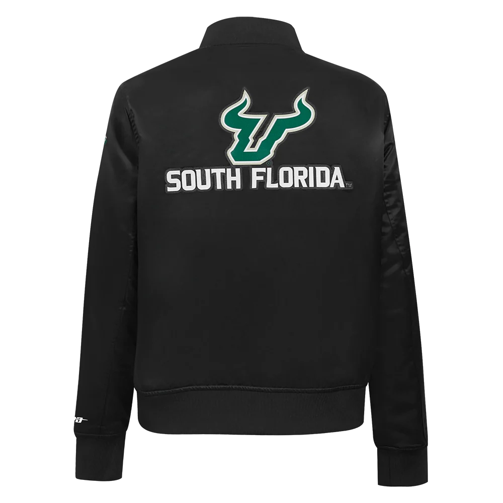 Women's South Florida Bulls Classic Satin Varsity Jacket - Image 4