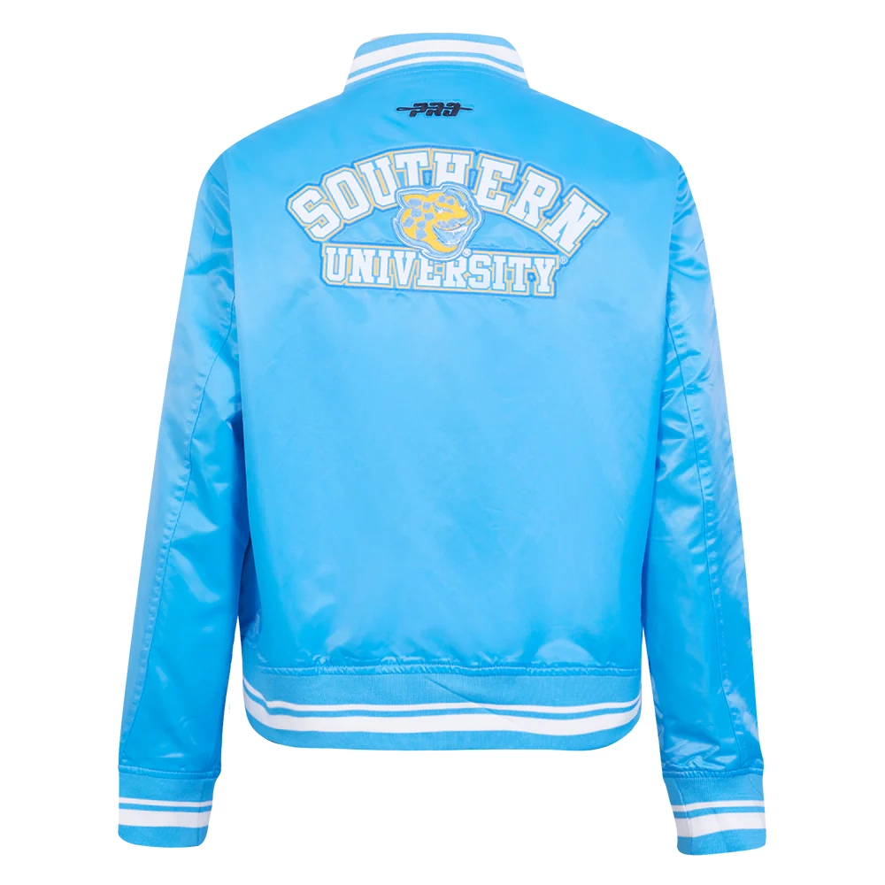 Women's Southern Jaguars Classic Satin Varsity Jacket - Image 4