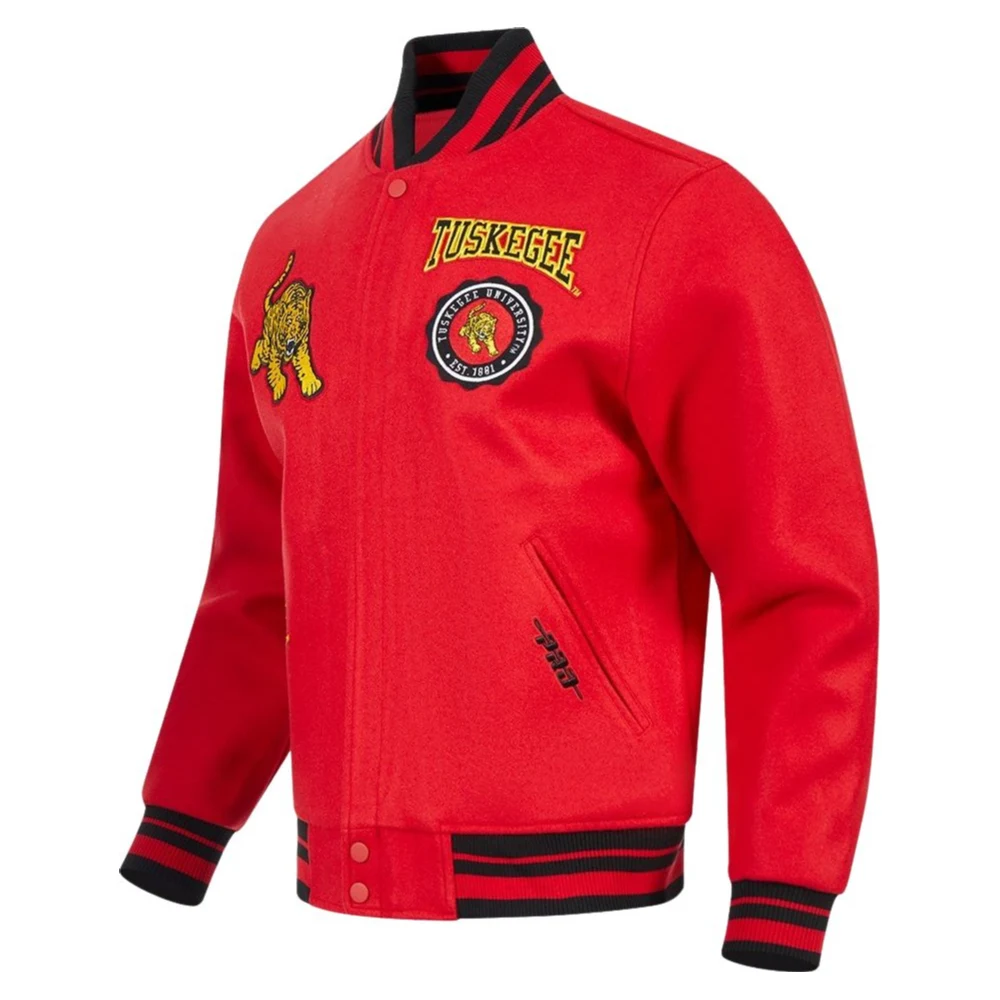 Alternative view of Tuskegee Golden Tigers Classic Red Wool Varsity Jacket