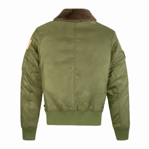 Alternative view of Miss Top Gun B-15 Women's Flight Bomber Olive Jacket With Patches