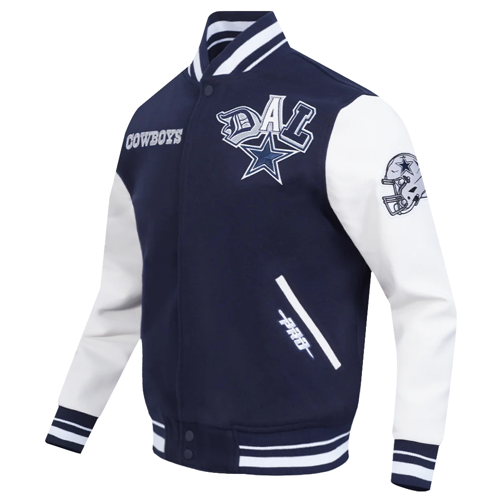Alternative view of Dallas Cowboys City Ransom Wool & Leather Varsity Jacket