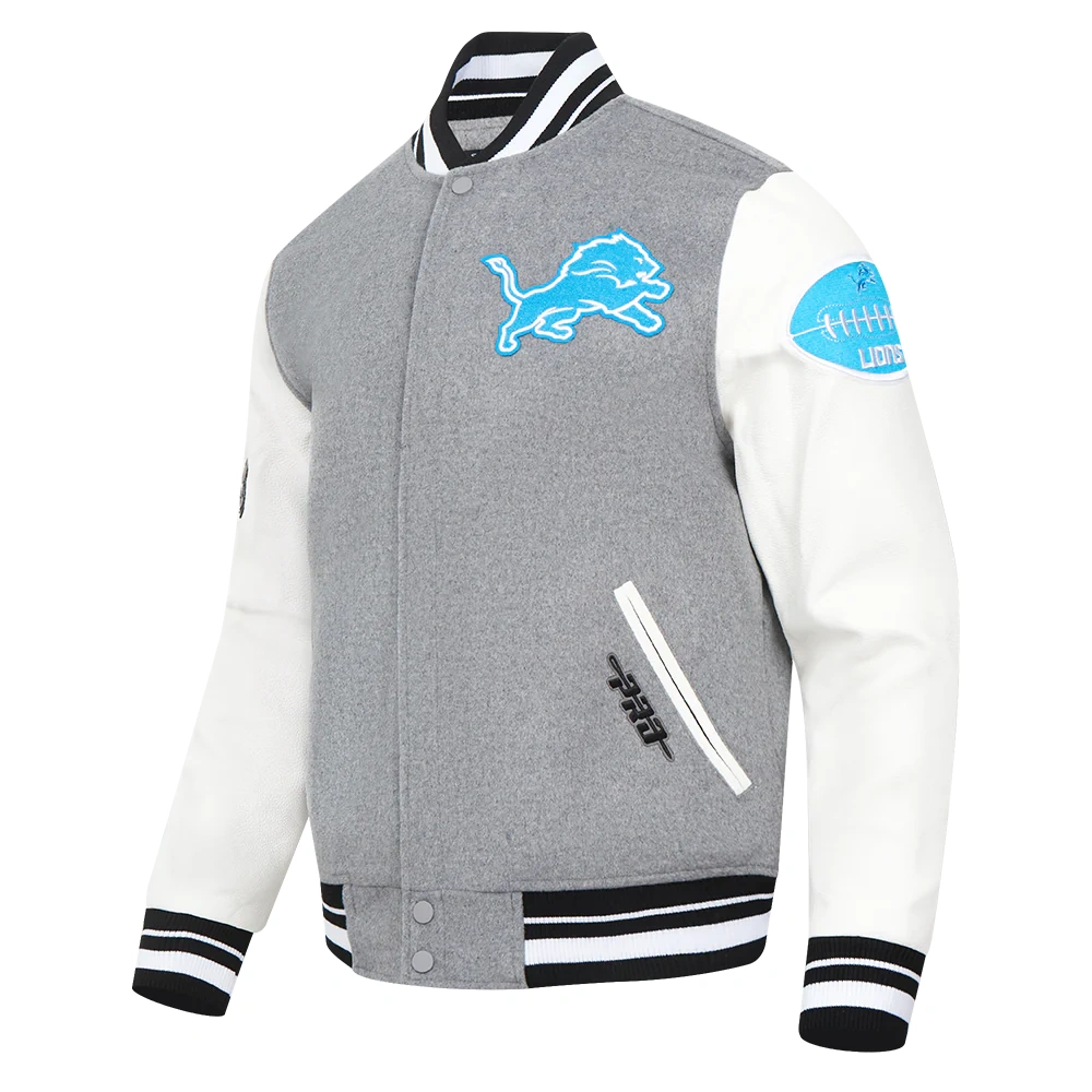 Alternative view of Detroit Lions Classic Wool & Leather Varsity Jacket