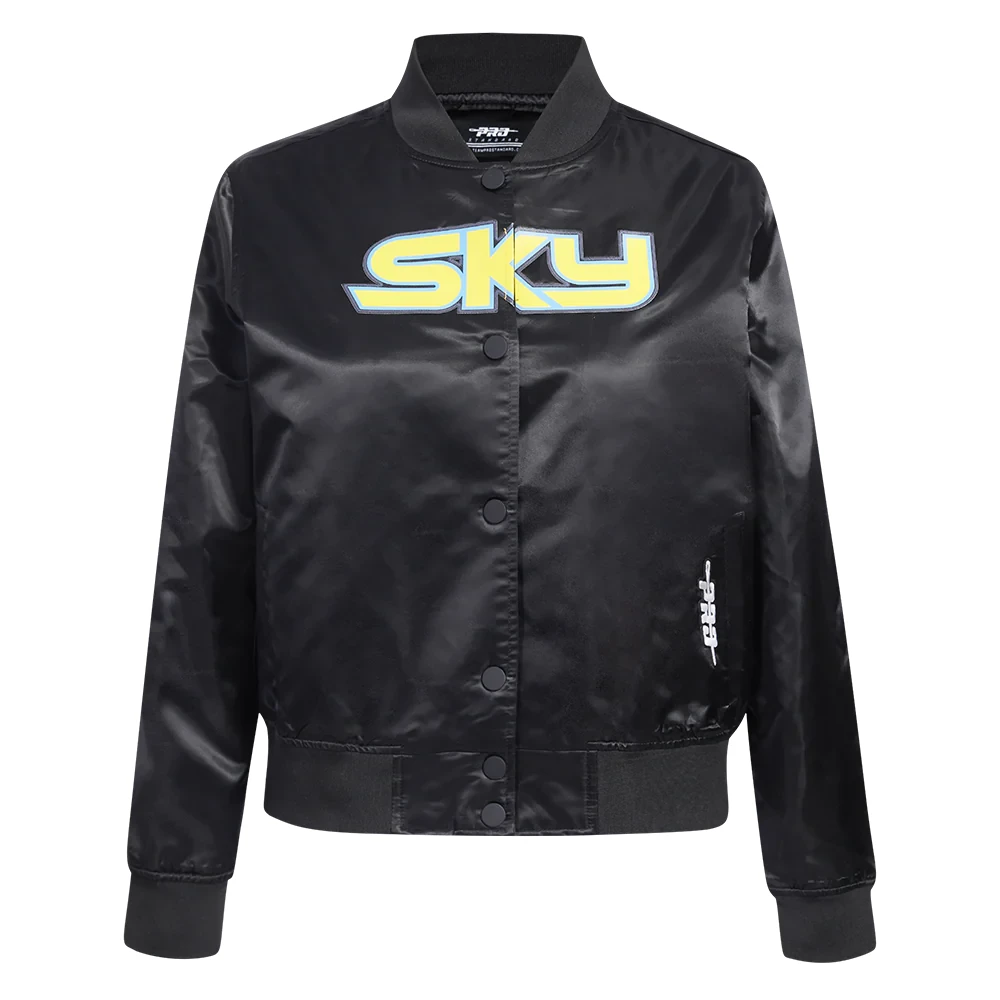 Women's Chicago Sky Classic Essentials Full-Snap Satin Varsity Jacket