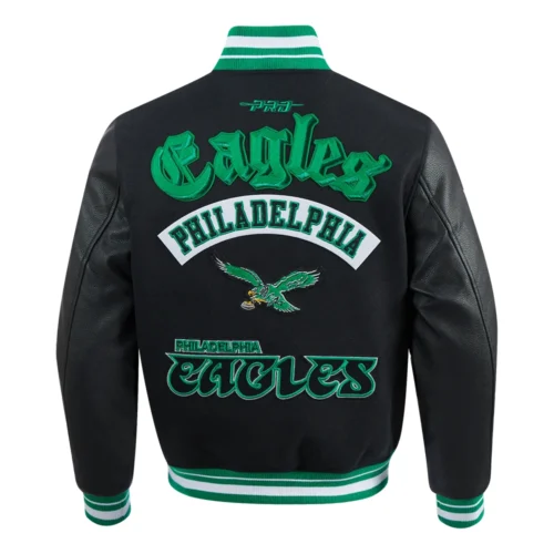NFL Philadelphia Eagles Best Of Men's Rib Wool Varsity Jacket - Image 4