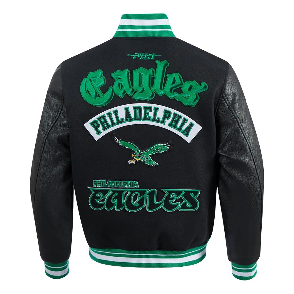 NFL Philadelphia Eagles Best Of Men's Rib Wool Varsity Jacket - Image 4