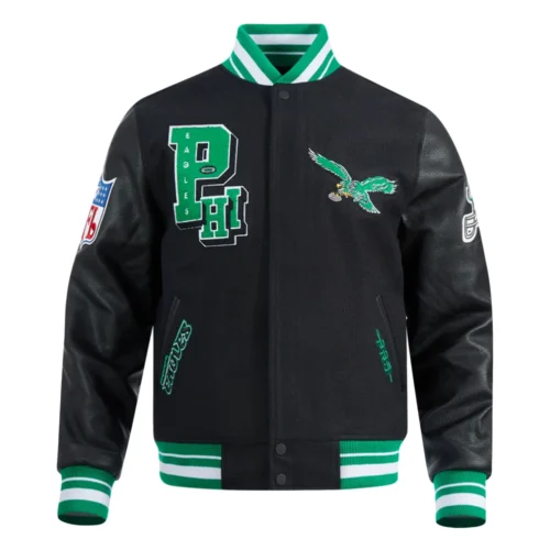 NFL Philadelphia Eagles Best Of Men's Rib Wool Varsity Jacket