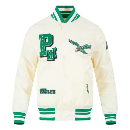 NFL Philadelphia Eagles Best Of Men's Rib Satin Jacket
