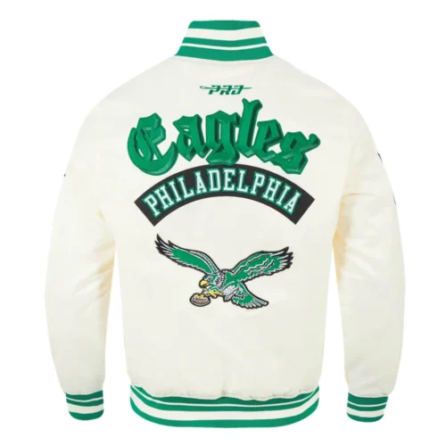 NFL Philadelphia Eagles Best Of Men's Rib Satin Jacket - Image 4