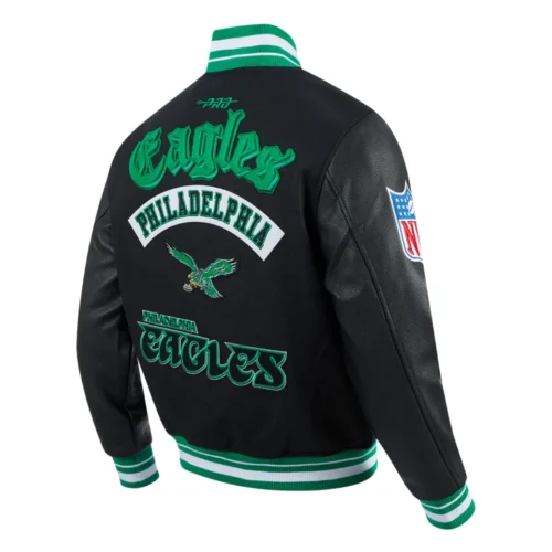 NFL Philadelphia Eagles Best Of Men's Rib Wool Varsity Jacket - Image 3