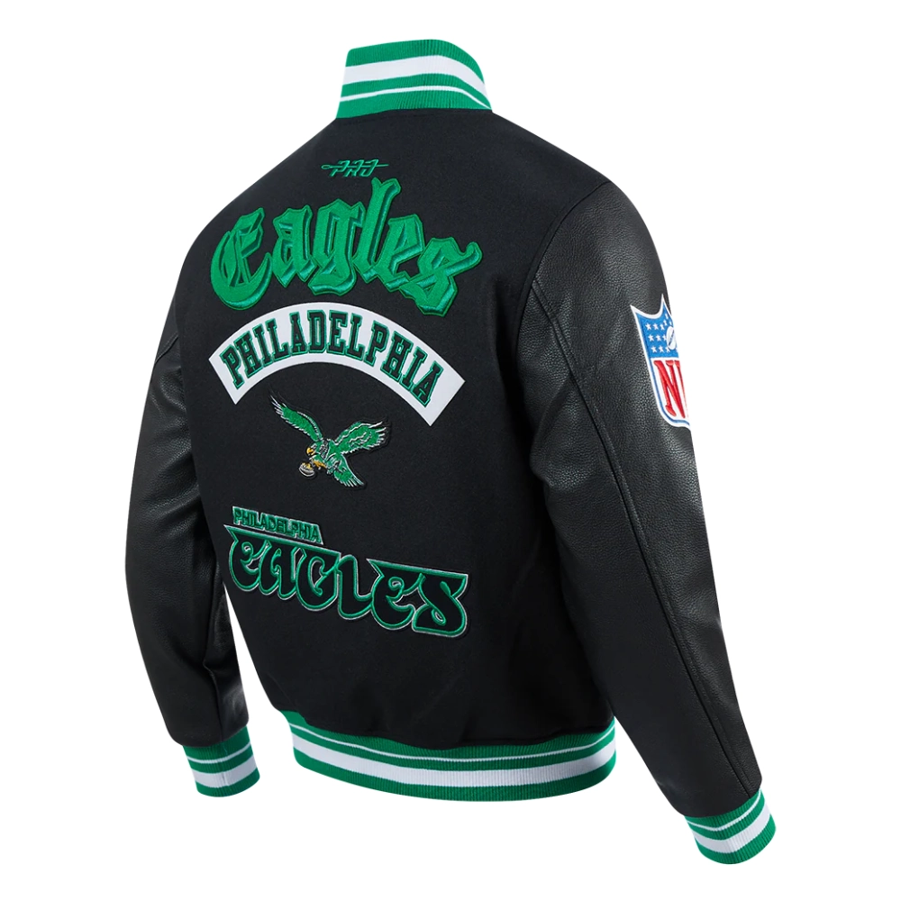 NFL Philadelphia Eagles Best Of Men's Rib Wool Varsity Jacket - Image 3