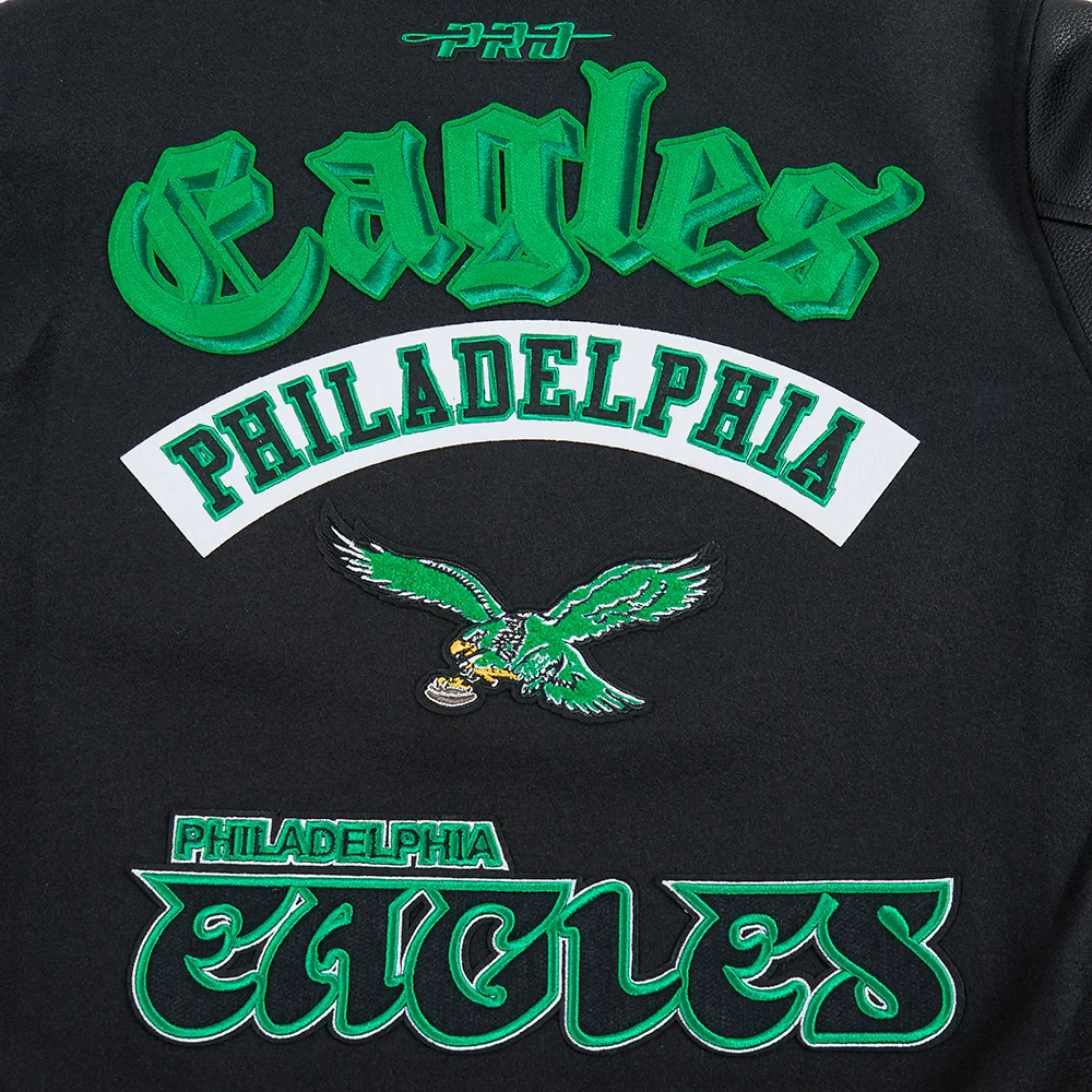 NFL Philadelphia Eagles Best Of Men's Rib Wool Varsity Jacket - Image 9