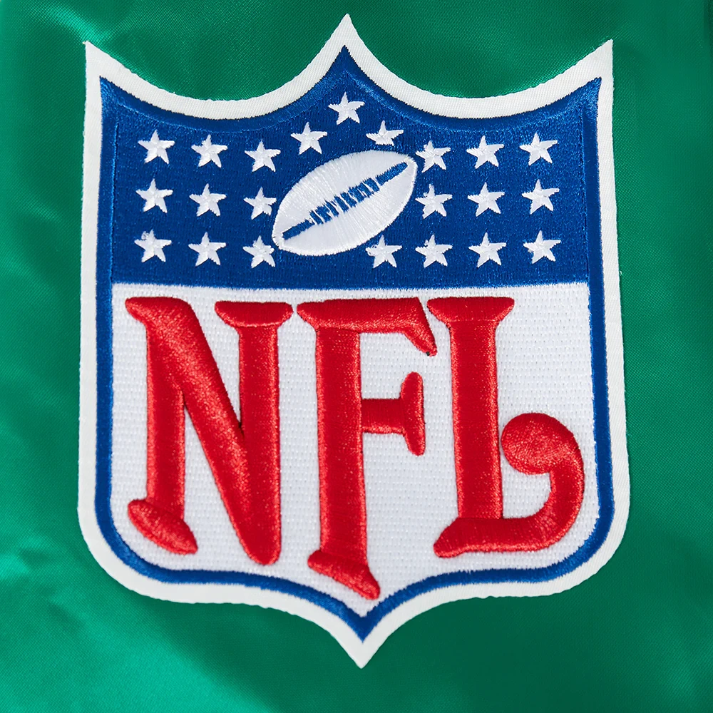 NFL Philadelphia Eagles Best Of Men's Green Satin Jacket - Image 9