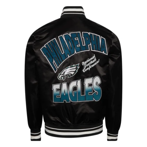 Alternative view of Pro Standard Philadelphia Eagles Turn It Up M Rib Satin Jacket
