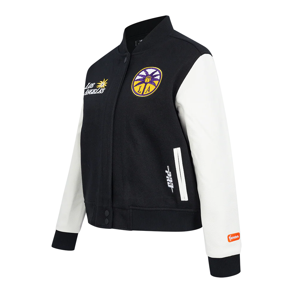Alternative view of WNBA Los Angeles Sparks Classic Essentials Women's Wool Varsity Jacket