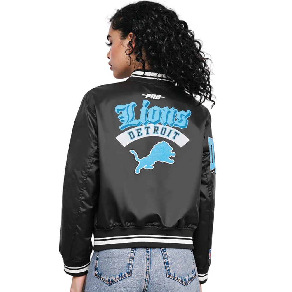 NFL Detroit Lions Best Of Women's Rib Satin Jacket - Image 4